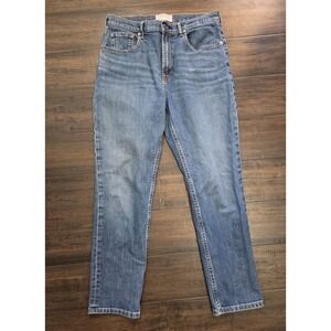 Everlane High Rise Straight Jeans Size 30 Blue Denim Medium Wash